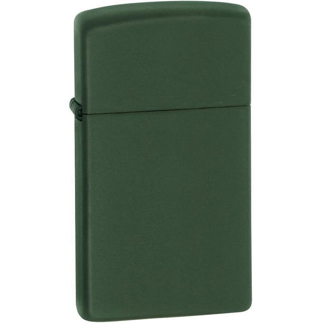 Zippo Lighter: Slim Green Matte | 1627