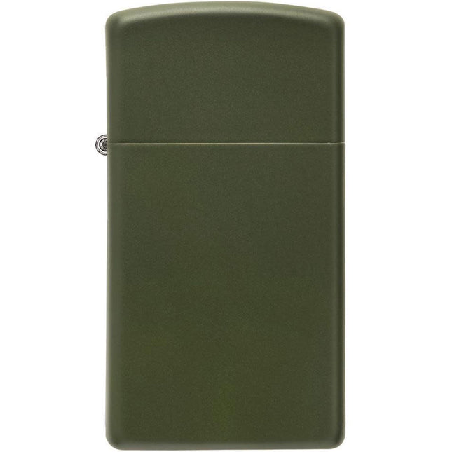 Zippo Lighter: Slim Green Matte | 1627