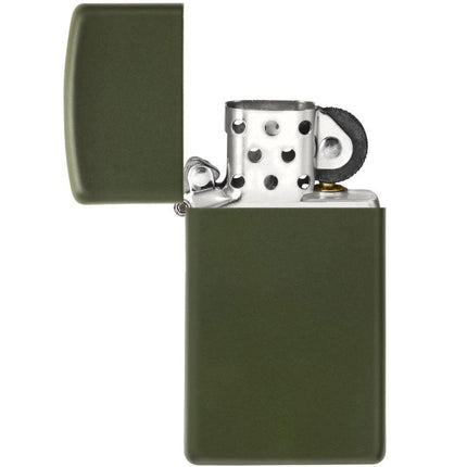 Zippo Lighter: Slim Green Matte | 1627