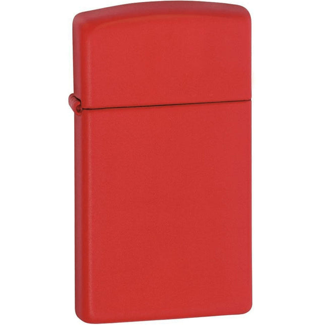 Zippo Lighter: Slim Red Matte | 1633