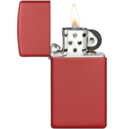 Zippo Lighter: Slim Red Matte | 1633