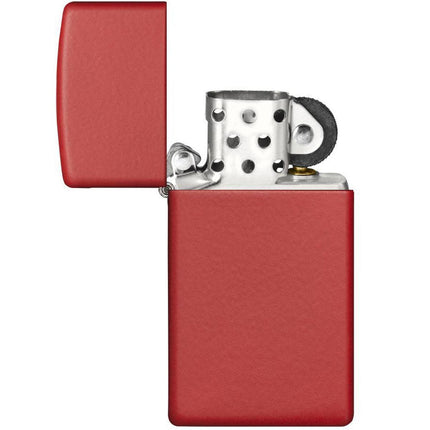 Zippo Lighter: Slim Red Matte | 1633