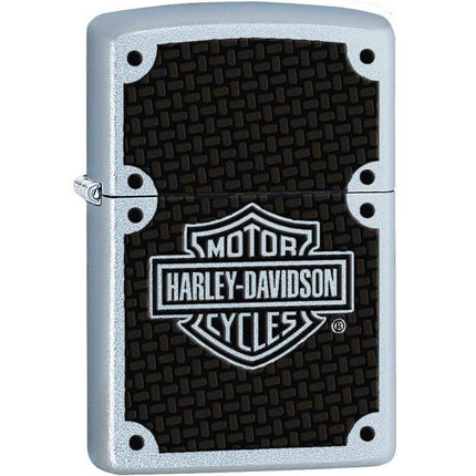 Zippo Lighter: Harley-Davidson® Bar and Shield Woven Carbon Fiber | 24025