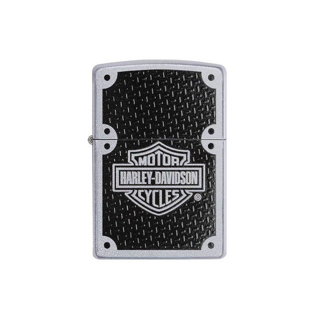 Zippo Lighter: Harley-Davidson® Bar and Shield Woven Carbon Fiber | 24025