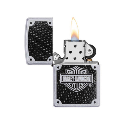 Zippo Lighter: Harley-Davidson® Bar and Shield Woven Carbon Fiber | 24025