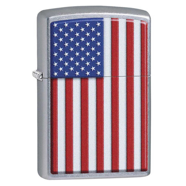 Zippo Lighter: Patriotic American Flag Street Chrome | 29722