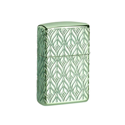 Zippo Lighter: Armor Green Elegant Dragon Design | 49054