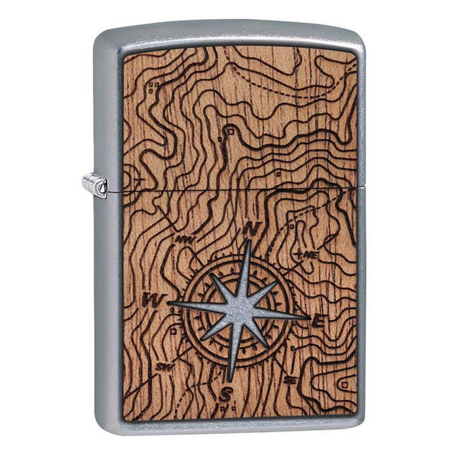 Zippo Lighter: Woodchuck USA Compass and Wood | 49055