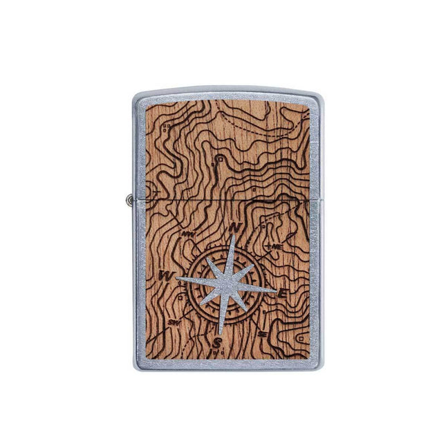 Zippo Lighter: Woodchuck USA Compass and Wood | 49055