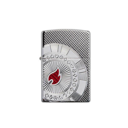 Zippo Lighter: Armor Poker Chip Design | 49058