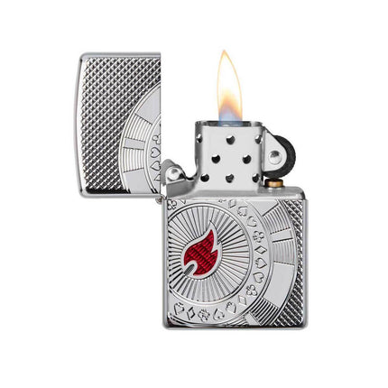 Zippo Lighter: Armor Poker Chip Design | 49058