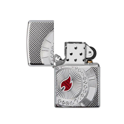 Zippo Lighter: Armor Poker Chip Design | 49058