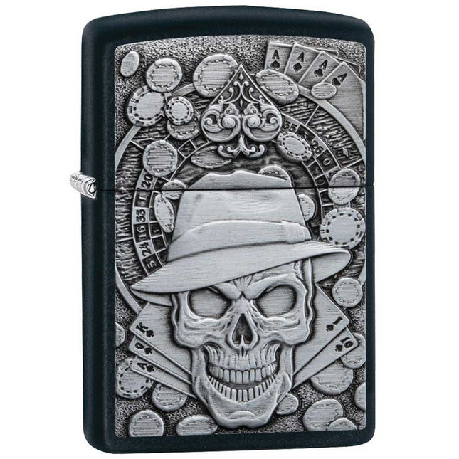 Zippo Lighter: Gambling Skull Design | 49183