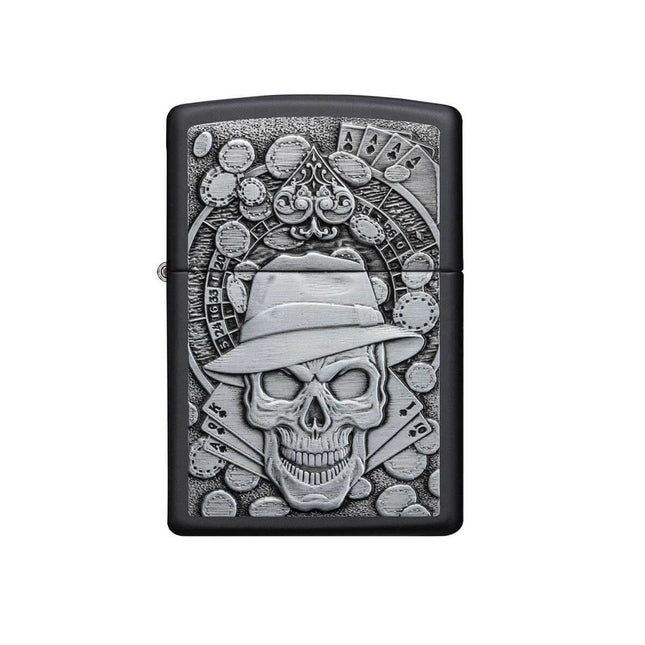 Zippo Lighter: Gambling Skull Design | 49183