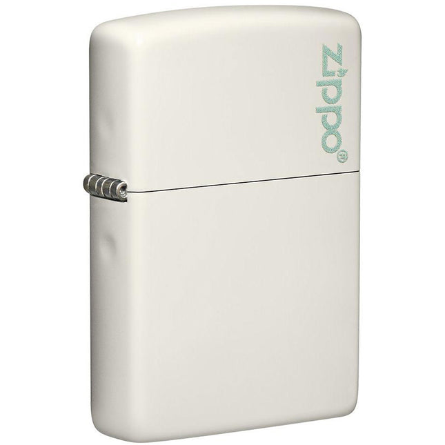 Zippo Lighter: Classic Glow-In-The-Dark White with Zippo Logo | 49193ZL
