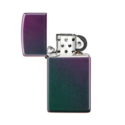 Zippo Windproof Lighter - Slim Iridescent Satin Finish Pocket Refillable | 49267