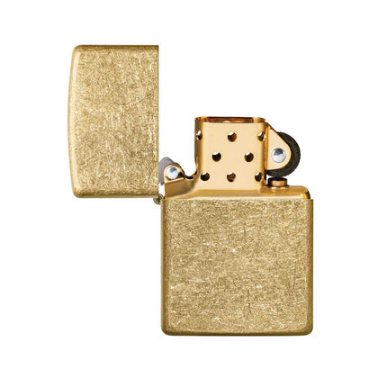 Zippo Lighter: Classic Tumbled Brass | 49477