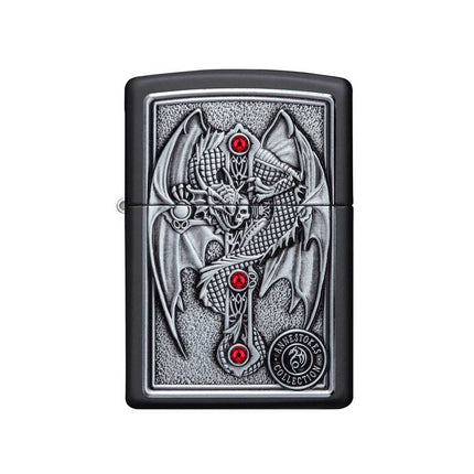 Zippo Lighter: Anne Stokes Gothic Guardian Dragon Emblem Design | 49755