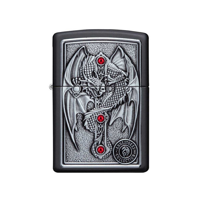 Zippo Lighter: Anne Stokes Gothic Guardian Dragon Emblem Design | 49755