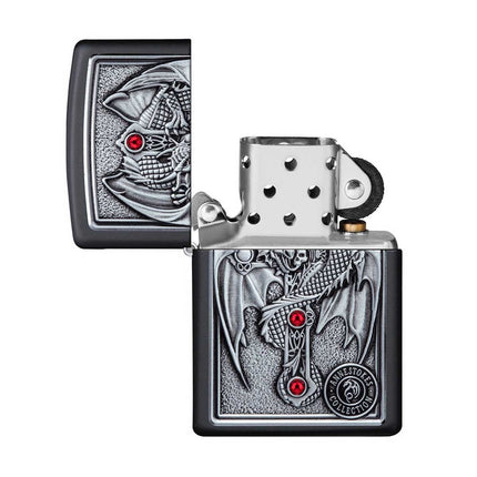 Zippo Lighter: Anne Stokes Gothic Guardian Dragon Emblem Design | 49755