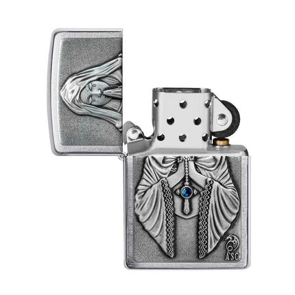 Zippo Lighter: Anne Stokes Praying Woman Emblem Design | 49756