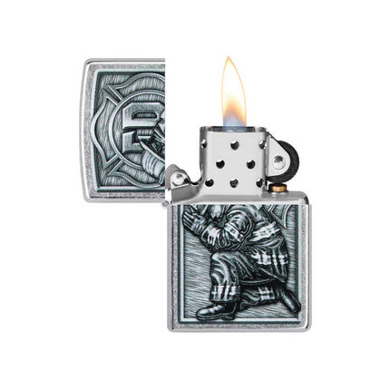 Zippo Windproof Lighter - Firefighter Design Street Chrome | 49785