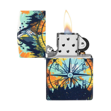 Zippo Lighter: Compass Design 540 Color Glow-in-the-Dark | 49805