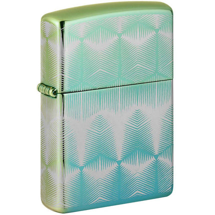 Zippo Lighter: Pattern Design High Polish Teal | 49813