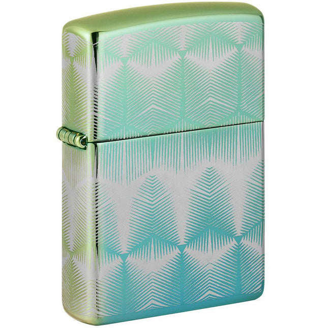 Zippo Lighter: Pattern Design High Polish Teal | 49813