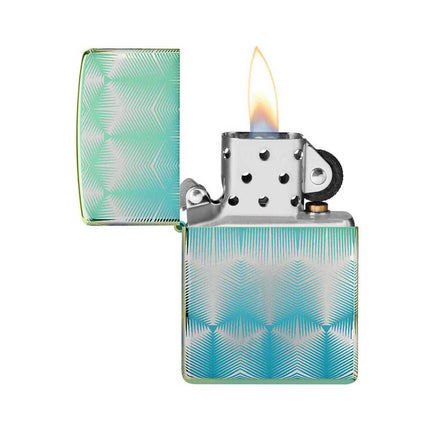 Zippo Lighter: Pattern Design High Polish Teal | 49813