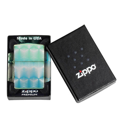 Zippo Lighter: Pattern Design High Polish Teal | 49813