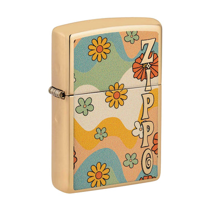 Zippo Lighter: Flower Power Design | 48503