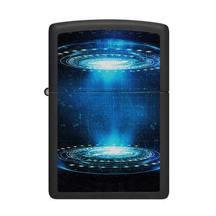 Zippo Pocket Lighter - Black Light UFO Flame Design Genuine Windproof Metal | 48514