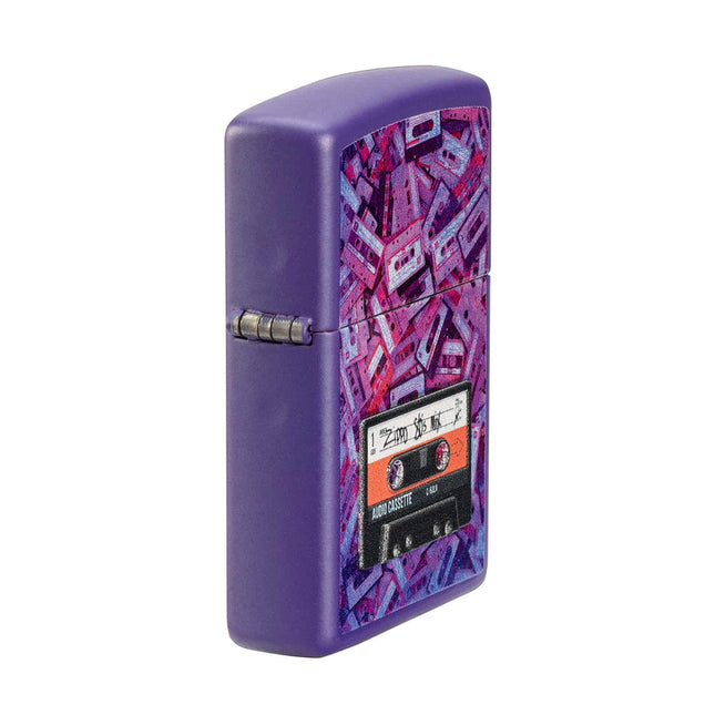 Zippo Lighter: Cassette Tape Design Purple | 48521