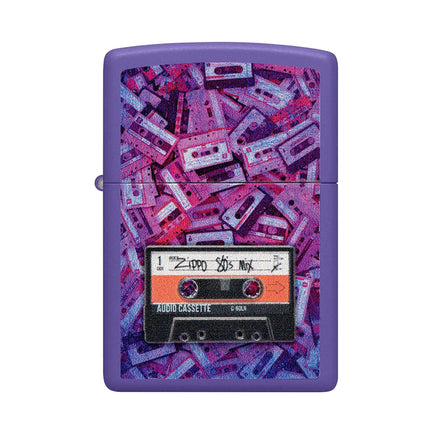 Zippo Lighter: Cassette Tape Design Purple | 48521