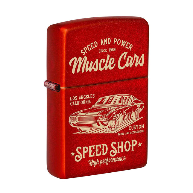 Zippo Lighter: Muscle Car Design Red | 48523