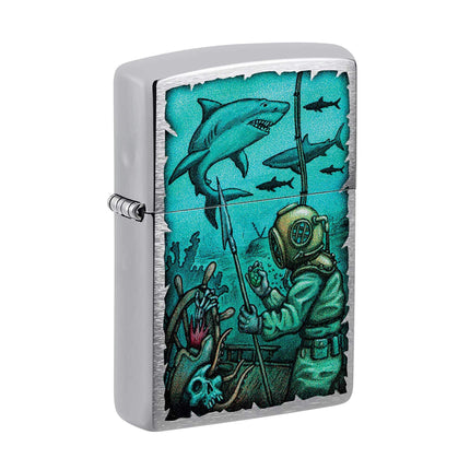 Zippo Lighter: Shark Nautical Design | 48561