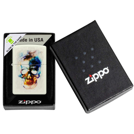 Zippo Lighter: Skull Design Glow In The Dark | 48563