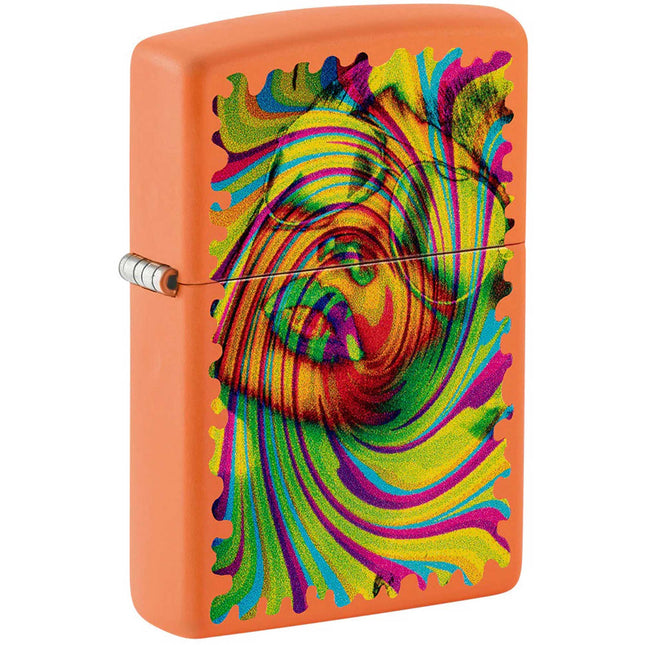 Zippo Lighter: Sunglass Woman Design Orange Matte Finish | 48580