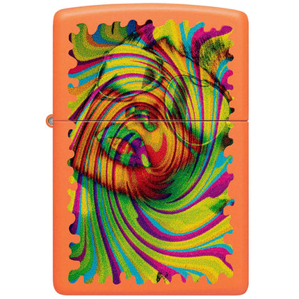 Zippo Lighter: Sunglass Woman Design Orange Matte Finish | 48580