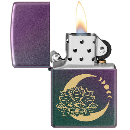 Zippo Lighter: Lotus Moon Design Iridescent | 48587