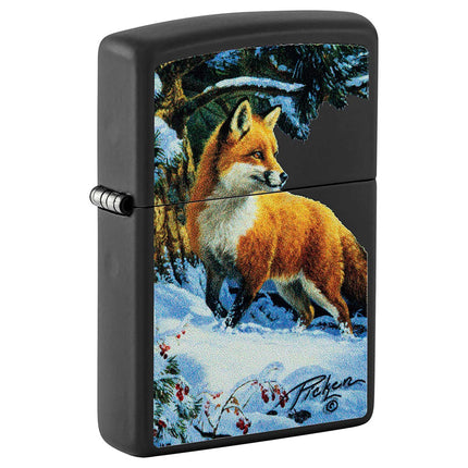 Zippo Lighter: Linda Pickens Fox Design | 48596