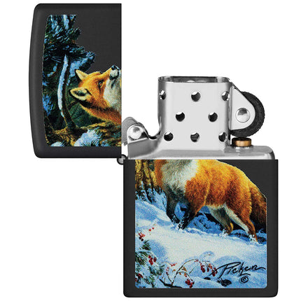 Zippo Lighter: Linda Pickens Fox Design | 48596