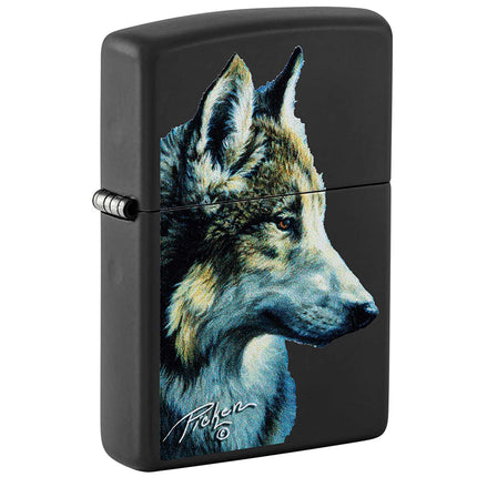 Zippo Lighter: Linda Pickens Wolf Design | 48598