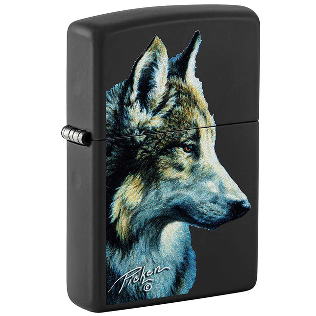 Zippo Lighter: Linda Pickens Wolf Design | 48598