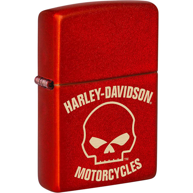 Zippo Lighter: Harley-Davidson® Laser Skull Red | 48603