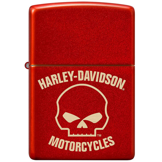 Zippo Lighter: Harley-Davidson® Laser Skull Red | 48603