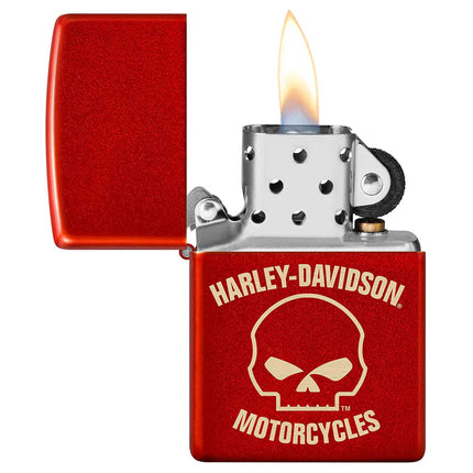 Zippo Lighter: Harley-Davidson® Laser Skull Red | 48603
