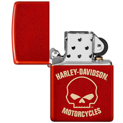 Zippo Lighter: Harley-Davidson® Laser Skull Red | 48603