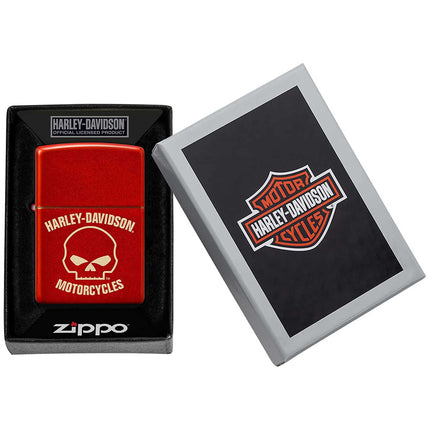 Zippo Lighter: Harley-Davidson® Laser Skull Red | 48603
